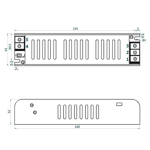 ADLER Led tápegység ADLS-80-12 80W 12V slim fémházas