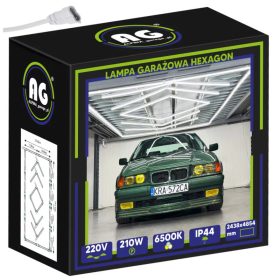Hexagon LED Garázsvilágító, 210W 2430x4850mm, 6500K