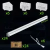 Hexagon LED Garázsvilágító, 210W 2430x4850mm, 6500K
