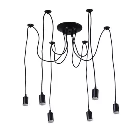 Foglalat E27 / 2m / fekete lámpa