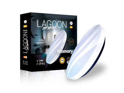 Lagoon Memory 24W-os ø390mm kerek natúr fehér mennyezeti lámpa IP44 