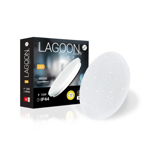 Lagoon Skinande 16 W-os ø230 mm kerek natúr fehér mennyezeti lámpa IP44