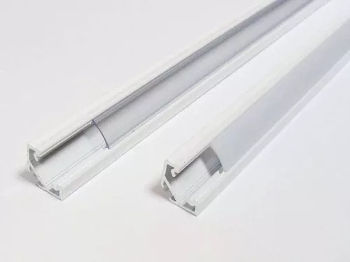 Led profil led szalagokhoz Sarokba rögzíthető natúr 1 méteres alumínium