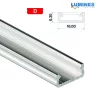 Led profil led szalagokhoz általános U alakú natúr 1 méteres alumínium
