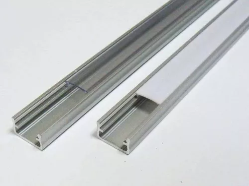 Led profil led szalagokhoz általános U alakú natúr 1 méteres alumínium