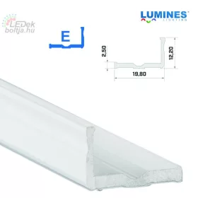   Led profil led szalagokhoz Szélesebb L alakú fehér 1 méteres