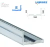 Led profil led szalagokhoz Szélesebb L alakú natúr 2 méteres