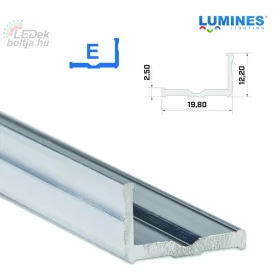   Led profil led szalagokhoz Szélesebb L alakú natúr 2 méteres