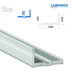   Led profil led szalagokhoz Szélesebb L alakú ezüst 2 méteres