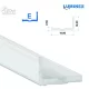 Led profil led szalagokhoz Szélesebb L alakú fehér 2 méteres