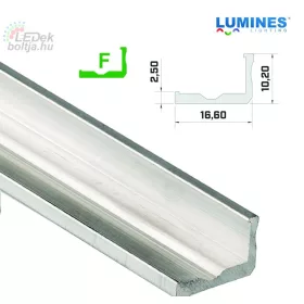   Led profil led szalagokhoz Keskenyebb L alakú natúr 1 méteres