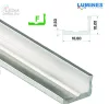 Led profil led szalagokhoz Keskenyebb L alakú  natúr 2 méteres