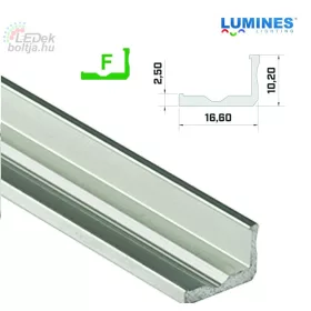   Led profil led szalagokhoz Keskenyebb L alakú  ezüst 2 méteres