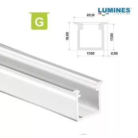   Led profil led szalagokhoz Beépíthető Mély fehér 2 méteres alumínium