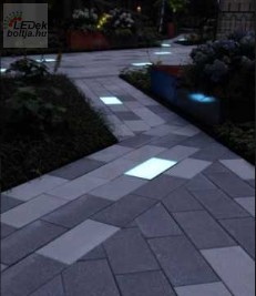 Világító térkő Díszhullám formájú Természtes fehér