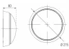 Kültéri lámpa - DITA ROUND B 12W PIR CCT 1350/1700lm - LED lámpatest PIR érzékelővel