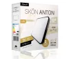 Skön Anton 36 W-os ø500 mm négyzet alakú natúr fehér, fekete színű lámpa, IP20