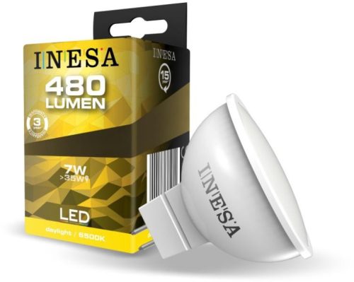 LED izzó MR16 7W 105° LED spot izzó 6500K G2 480lm