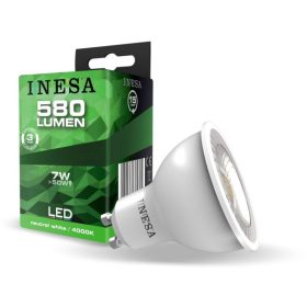 LED izzó GU10 7W 38° LED spot izzó 4000K G3 580Lm