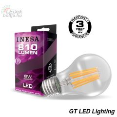 INESA E27 6W Filament LED izzó 2700K G3 810Lm