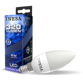 LED izzó E14 4W 160° LED gyertya izzó 6500K G3 320Lm