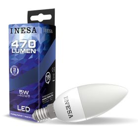 LED izzó E14 5W 160° LED gyertya izzó 4000K G3 470Lm