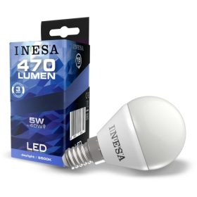 LED izzó E14 5W 160° LED gömb izzó 6500K G3 470Lm
