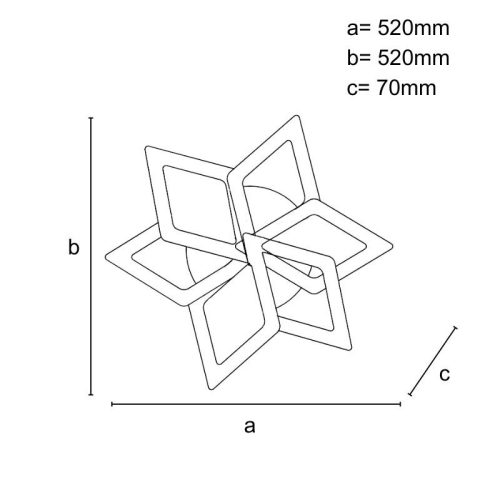 LED DESIGN MENNYEZETI LÁMPA+VEZÉRLÉS 130W