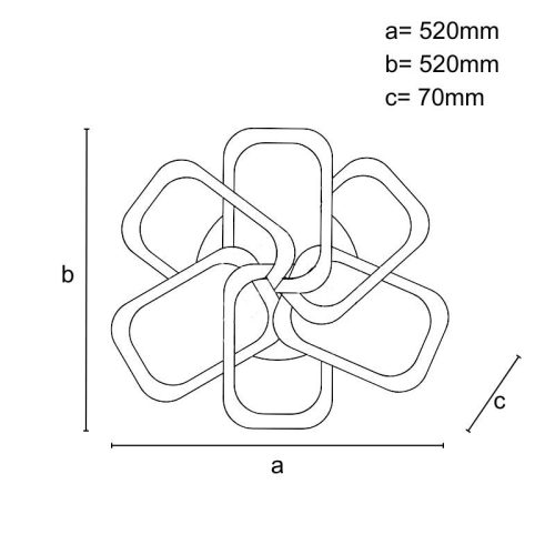 LED DESIGN MENNYEZETI LÁMPA+VEZÉRLÉS 140W