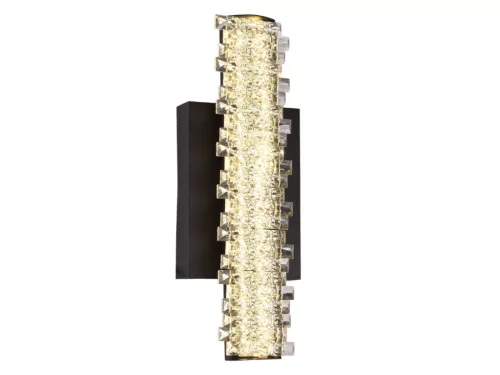 LED fali lámpa + távirányító 16 W fekete/ kristály 