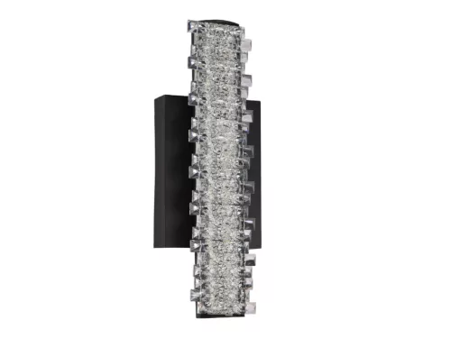 LED fali lámpa + távirányító 16 W fekete/ kristály 