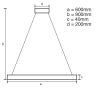 LED DESIGN FÜGGŐLÁMPA+vezérlés 42W
