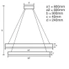 LED DESIGN FÜGGŐLÁMPA+vezérlés 100W