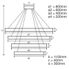 LED DESIGN FÜGGŐLÁMPA+vezérlés 135W