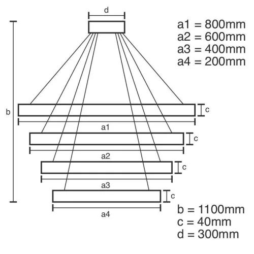LED DESIGN FÜGGŐLÁMPA+vezérlés 135W