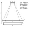 LED DESIGN FÜGGŐLÁMPA+vezérlés 135W