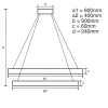 LED DESIGN FÜGGŐLÁMPA+vezérlés 135W