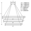 LED DESIGN FÜGGŐLÁMPA+vezérlés 165W