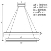 LED DESIGN FÜGGŐLÁMPA+vezérlés 120W