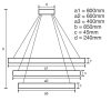 LED DESIGN FÜGGŐLÁMPA+vezérlés 220W