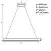 LED DESIGN FÜGGŐLÁMPA+vezérlés 75W