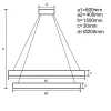 LED DESIGN FÜGGŐLÁMPA+vezérlés 130W