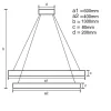 LED DESIGN FÜGGŐLÁMPA+vezérlés 80W