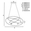 LED DESIGN FÜGGŐLÁMPA+vezérlés 105W
