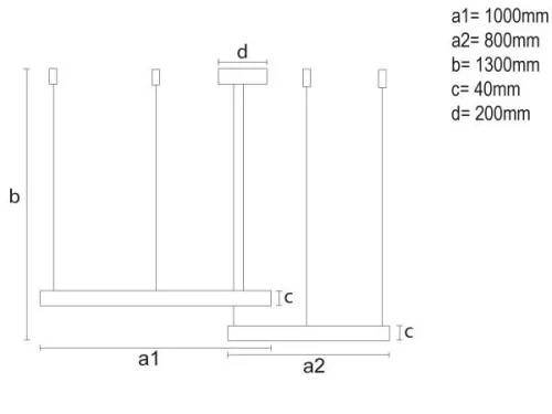 LED DESIGN FÜGGŐLÁMPA+vezérlés 128W