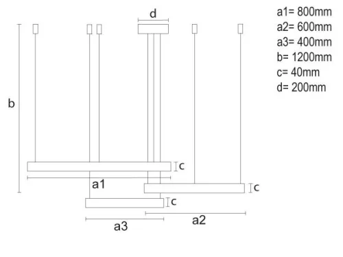 LED DESIGN FÜGGŐLÁMPA+vezérlés 125W