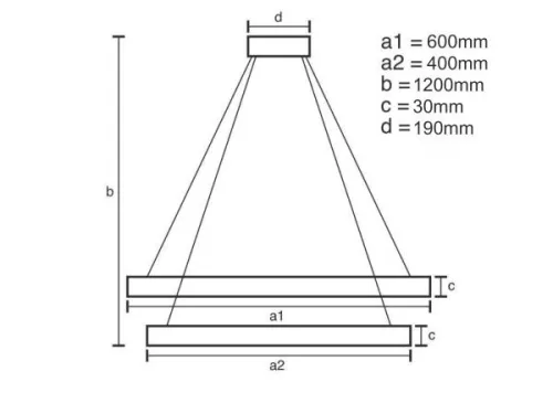 LED DESIGN FÜGGŐLÁMPA+vezérlés 65W