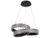 LED függesztett lámpa + távirányító 95 W fekete/kristály