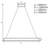 LED DESIGN FÜGGŐLÁMPA+vezérlés 130W