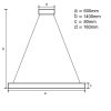 LED DESIGN FÜGGŐLÁMPA+vezérlés 40W
